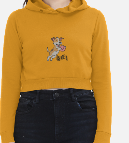 Wear Amura - PlayMode_On Women's Cropped Hoodie