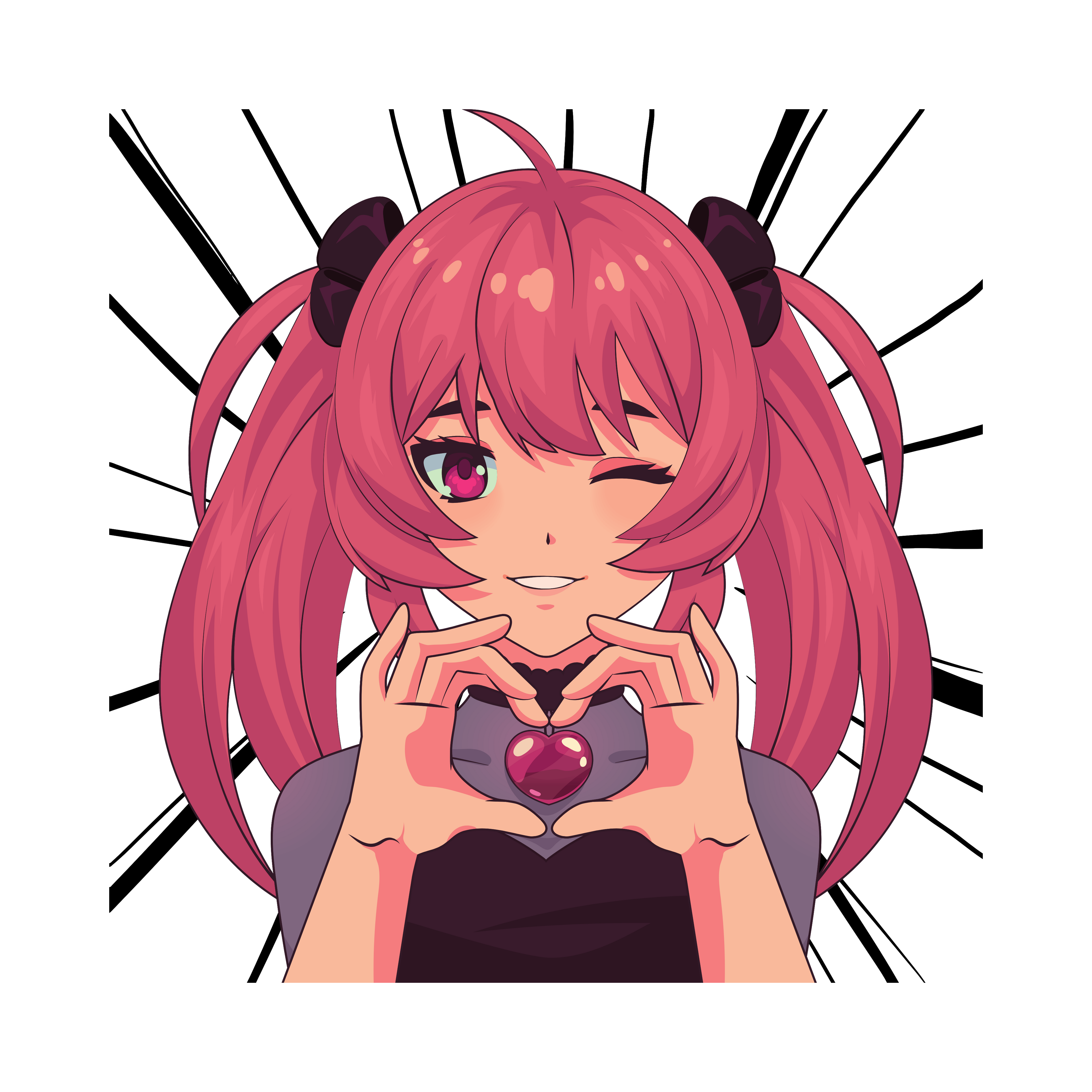 Wear Amura - Anime Girl's Crew Neck T-Shirt