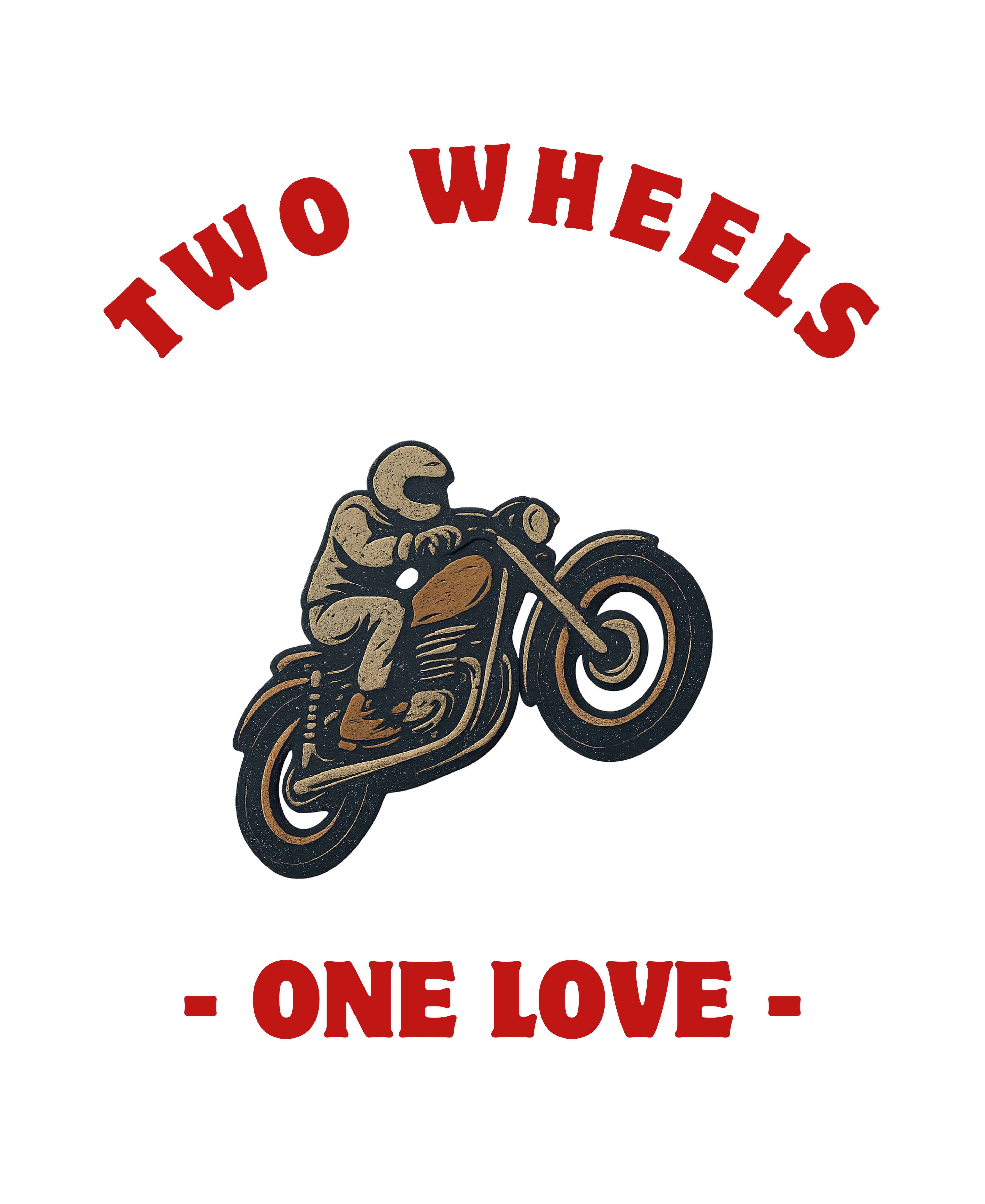 Wear Amura - Two Wheels One Love Crew Men's T-Shirt