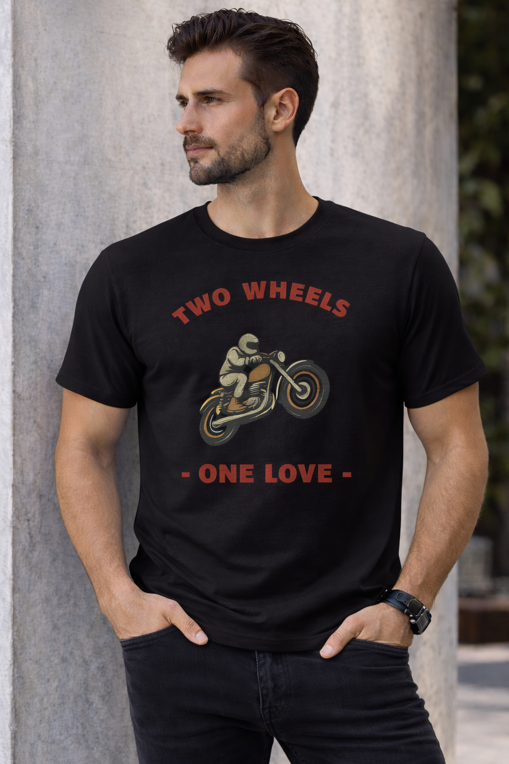 Wear Amura - Two Wheels One Love Crew Men's T-Shirt