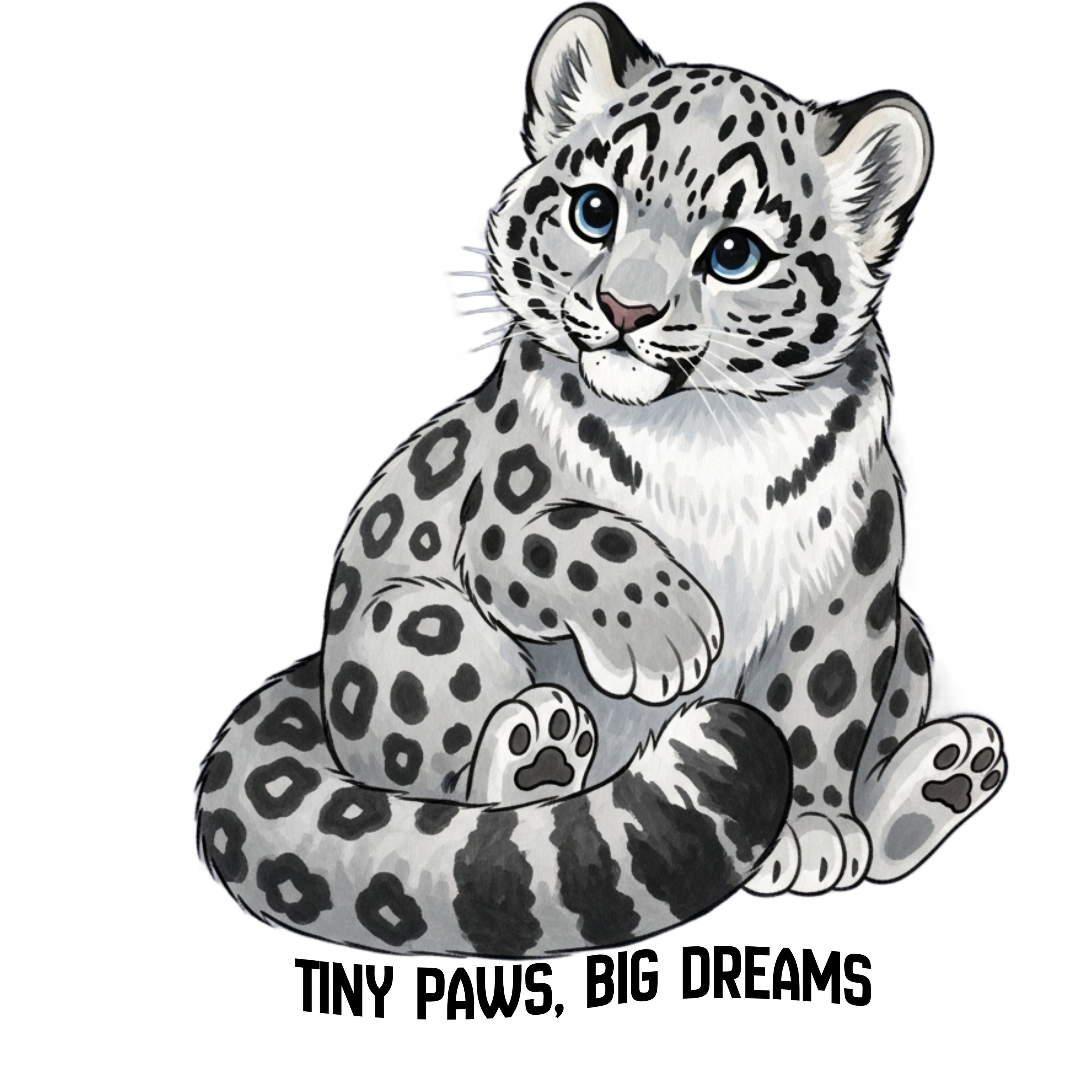 Wear Amura -  Girl's Snow Leopard Cub T-Shirt